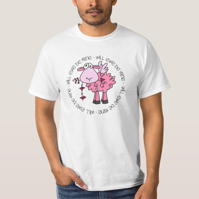 T-shirt Seras-Tu À Moi Valentine ? (Devant)