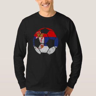 T-shirt Serbie Football Mondial Soccer Serbe Fan Pays B