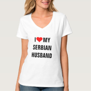 T-shirt Serbie : J'Aime Mon Mari Serbe