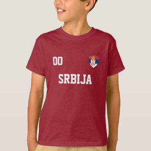 T-shirt Serbie Nom Et Numéro Personnalisé Football Jersey