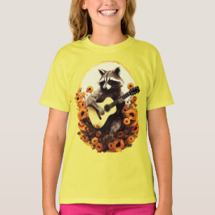 T-shirt Sérénade de guitare de raton laveur dans les tourn