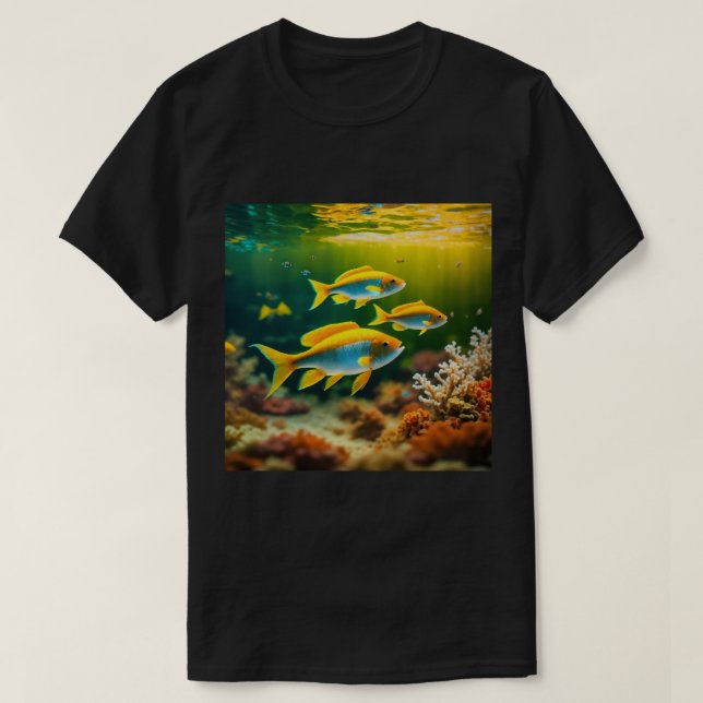 T-shirt Serene Seahorse Symphony : Une danse familiale dan (Design devant)