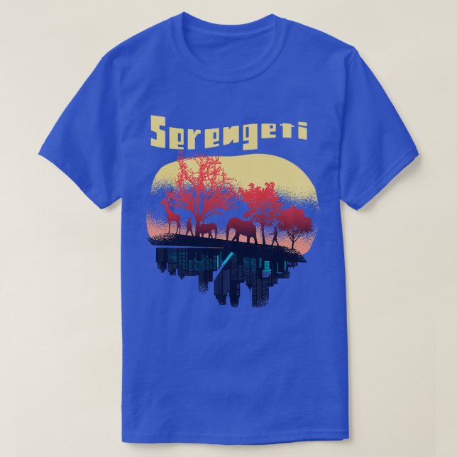 T-shirt Serengeti Afrique Safari Elephant Parc National Bi (Design devant)