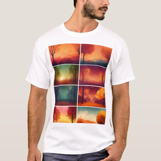 T-shirt "Sérénité d'automne : une collection paysage autom (Devant)