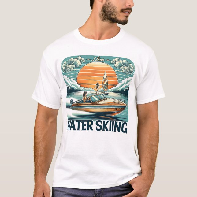T-shirt Sérénité de la navigation : Femme jouissant de bri (Devant)