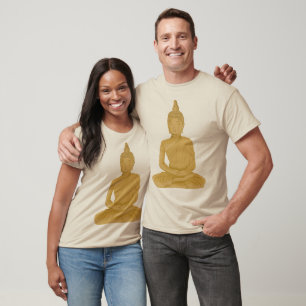 T-shirt Sérénité d'or - Bouddha Art méditatif