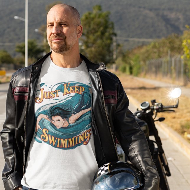 T-shirt Serenity in Motion : Continuez à nager (Créateur téléchargé)