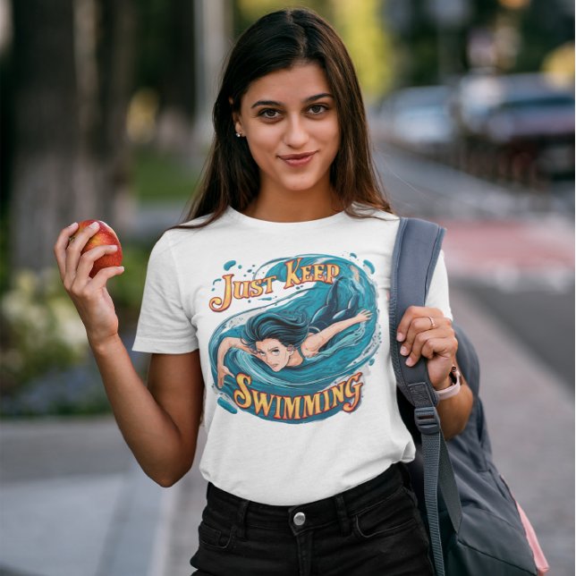 T-shirt Serenity in Motion : Continuez à nager (Créateur téléchargé)