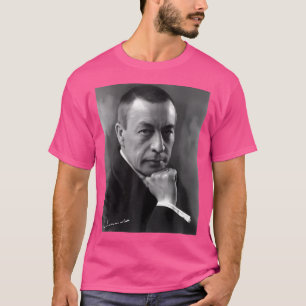 T-shirt Sergei Rachmaninoff Compositeur Portrait Avec Auto