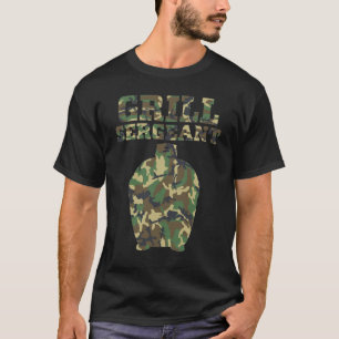 T-shirt Sergent Grill Camo Kamado BBQ Cadeau militaire