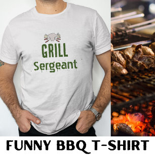 T-shirt Sergent-grill Funny Bbq Nouveauté masculine