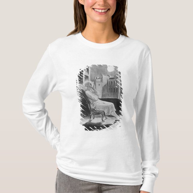 T-shirt Série "Bas-Bleus de Les", lune d'O (Devant)