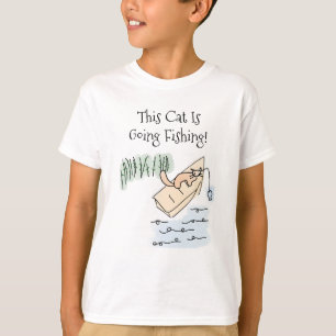 T-shirt Série de dessins animés "Ce chat est" pêche