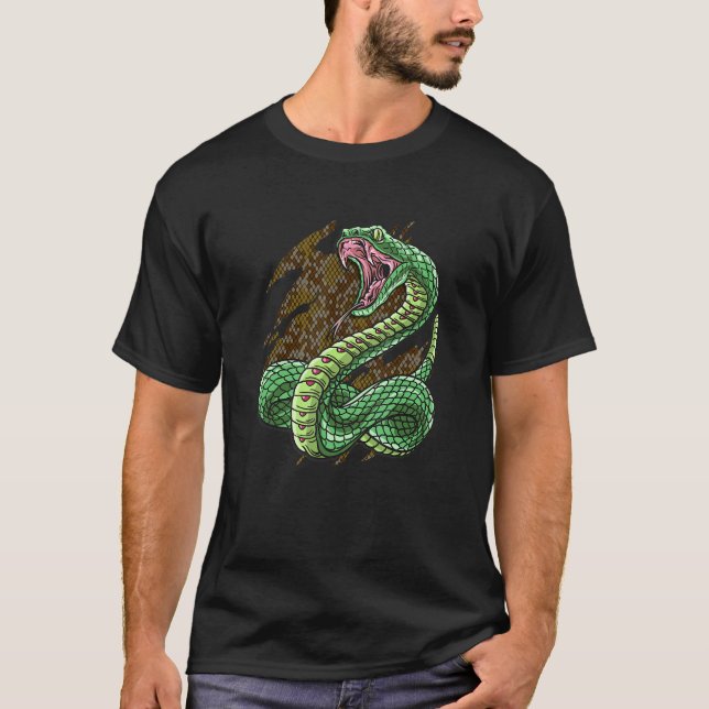 T-shirt Serpent À Crotales Pour Les Éleveurs De Serpent En (Devant)