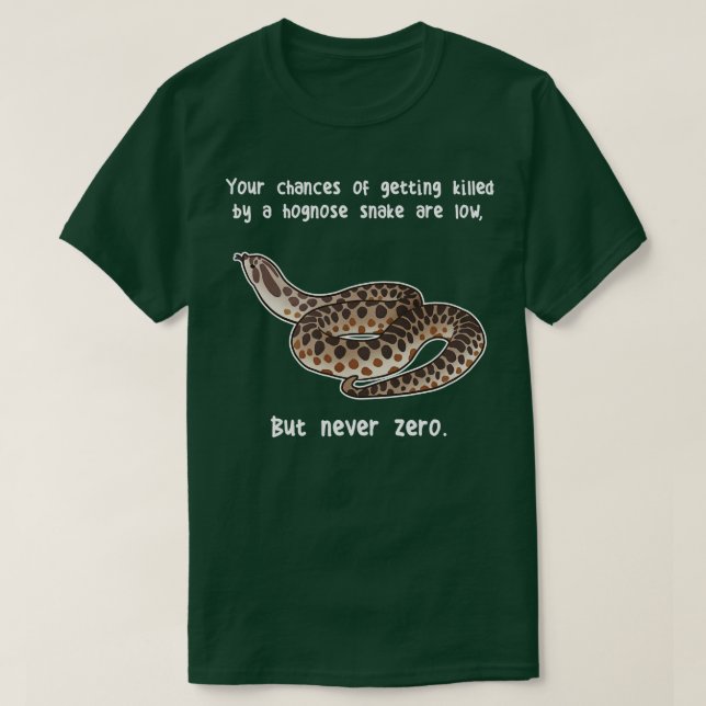 T-shirt Serpent à nez noir jamais zéro (Design devant)