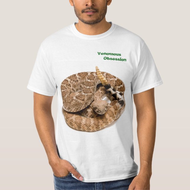 T-shirt Serpent à sonnettes de dos en forme de losange (Devant)