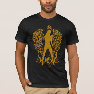 T-shirt Serpent Angel Serpent Emboss d'or Chemise