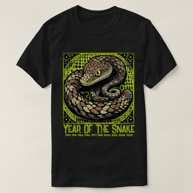 T-shirt Serpent, année du serpent (Design devant)