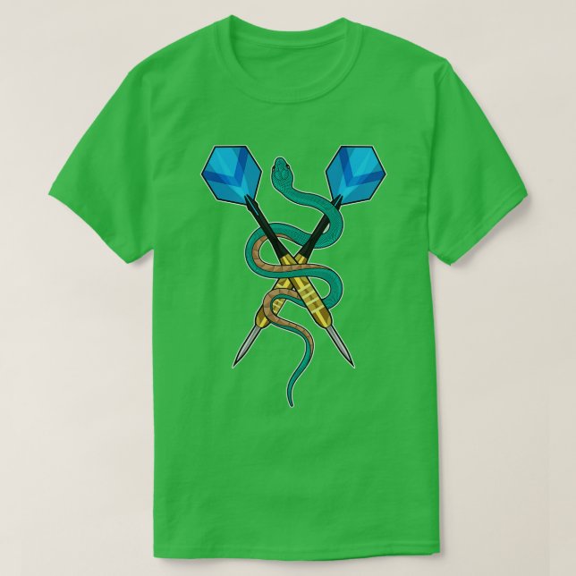 T-shirt Serpent aux fléchettes avec tarte (Design devant)