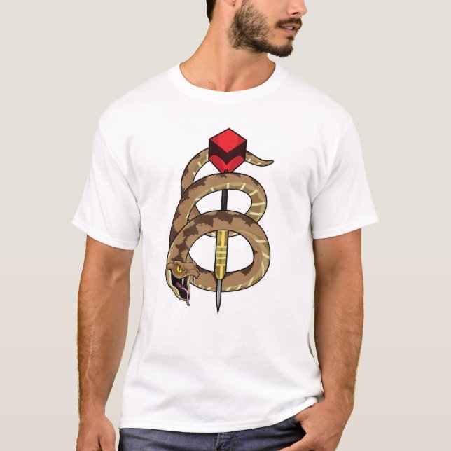 T-shirt Serpent aux fléchettes avec tarte (Devant)