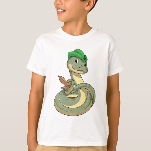 T-shirt Serpent avec épée (Devant)