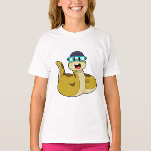 T-shirt Serpent avec lunettes de natation