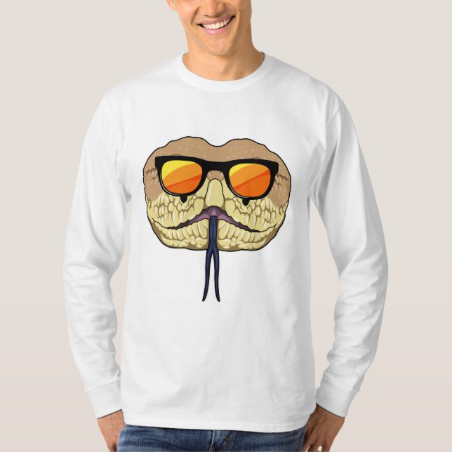 T-shirt Serpent avec lunettes de soleil (Devant)