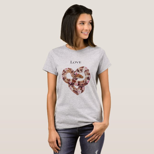 T-shirt Serpent de conserverie rose de l'Ouest (Devant entier)