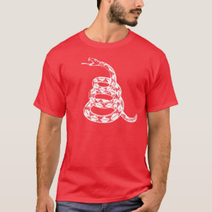 T-shirt Serpent de Gadsden - blanc