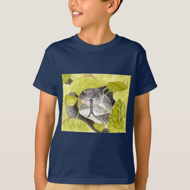 T-shirt Serpent de rat noir (Devant)