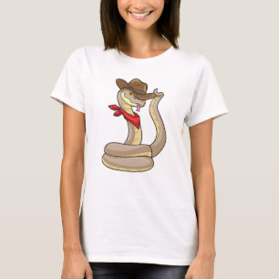 T-shirt Serpent en cowboy avec Écharpe