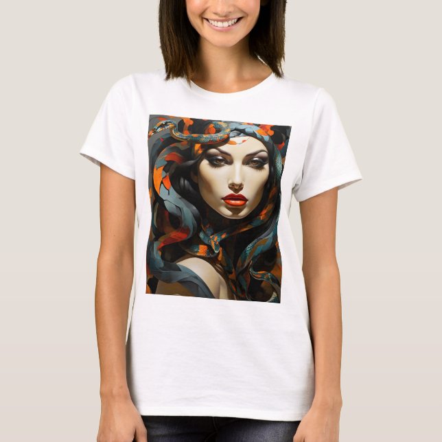 T-shirt Serpent femme art (Devant)