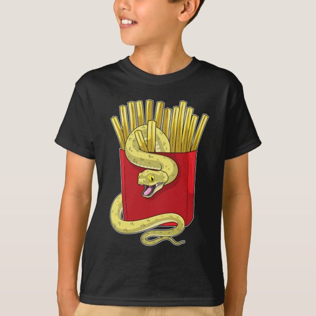 T-shirt Serpent frites françaises (Devant)
