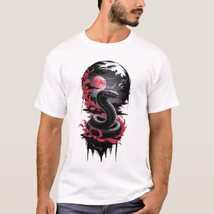 T-shirt Serpent Lunaire – Gardien de la Lune de Sang