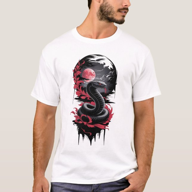 T-shirt Serpent lunaire - Gardien de la Lune de sang (Devant)
