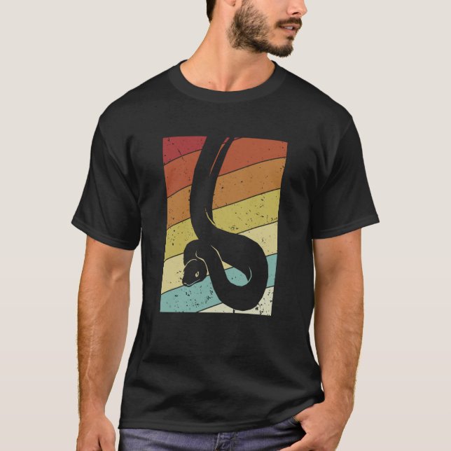T-shirt Serpent rétro Pythonidae Propriétaire de serpent B (Devant)