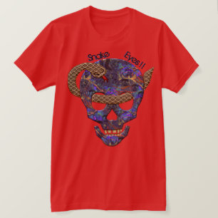 T-shirt Serpent Rôti Autour Du Crâne Tru Eyes - Personnali