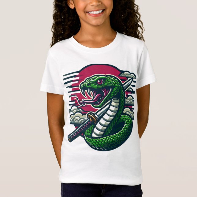 T-shirt serpent vert (Devant)