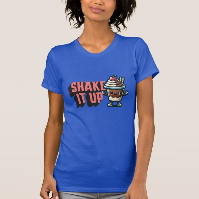 T-shirt Serrer Le Chocolat Milkshake Pun (Devant)