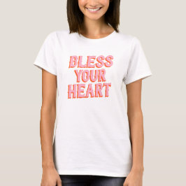 T-shirt Serrure du Sud : Bénissez votre coeur (rose et ora