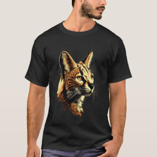 T-shirt Serval Grand Chat Afrique Savannah Léopard Chat Mi