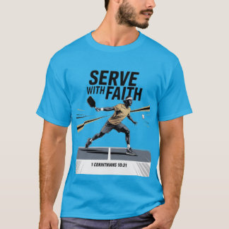 T-shirt Serve With Faith Christian Pickleball 