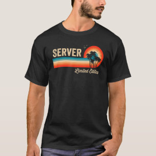 T-shirt Serveur Anniversaire Rétro Hommes Vintages Femmes 