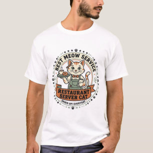 T-shirt Serveur de restaurant Chat Serveur de restaurant C