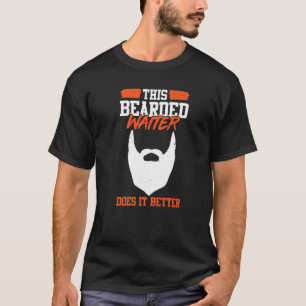 T-shirt Serveur De Waitress Pour Hommes Travaille En Gastr