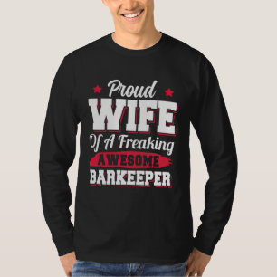 T-shirt Serveuse Barman Service des boissons Épouse du bar
