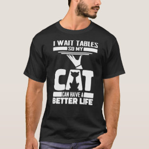 T-shirt Serveuse Chat Serveur Garçon