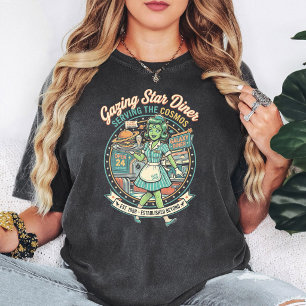 T-shirt Serveuse extraterrestre rétro contemplant le diner