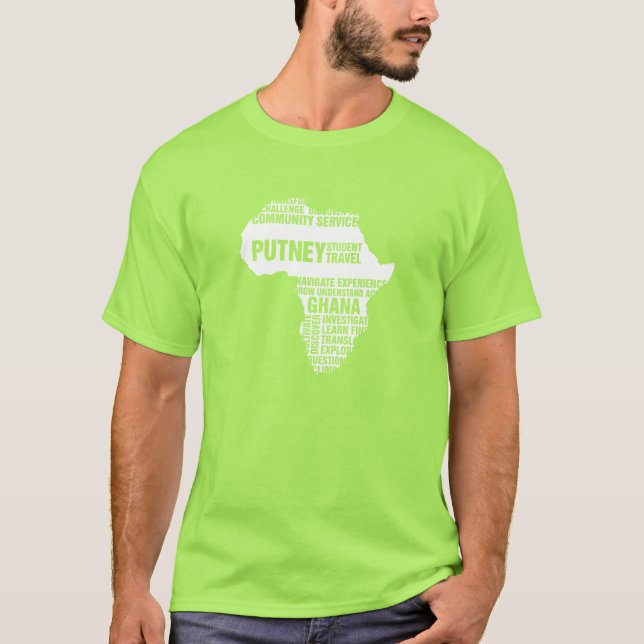 T-shirt Service à la communauté Ghana dans des couleurs (Devant)