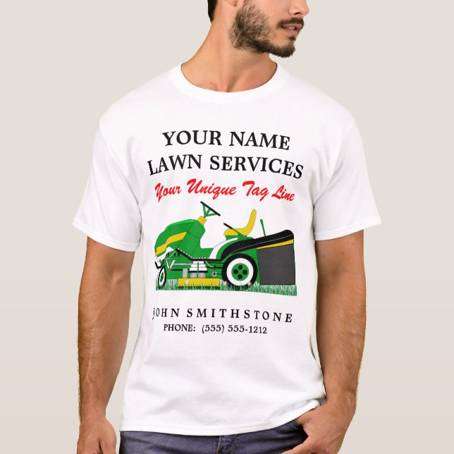 T-shirt Service de aménagement de la tondeuse à gazon | | (Devant)